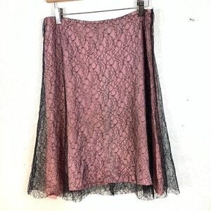 Trixxie Black Lace Overlay over Pink Full Skirt 9